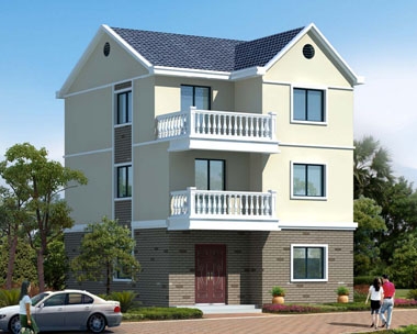 AT1777三層簡潔實用農村自建房屋設計全套施工圖紙7.7mX10.8m
