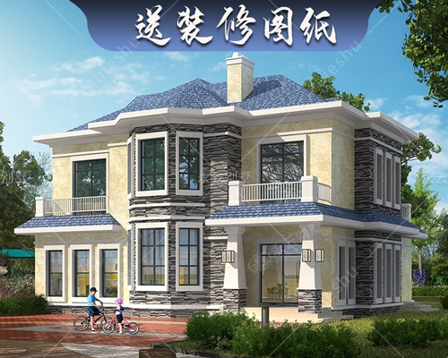 輕奢簡歐二層農(nóng)村自建小別墅158平戶型洋房全套設(shè)計施工圖紙2837