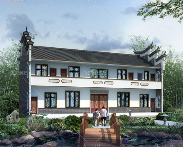 永州二層中式徽派建筑(村級公益活動中心)定制設計案例